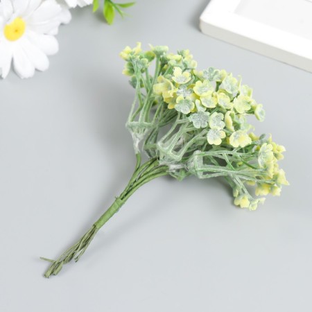 Decor for creativity "inflorescence - melting pile" 1 bouquet = 6 branches green 10 cm-1