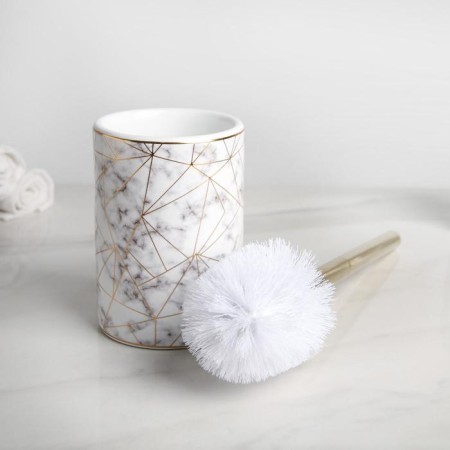 Lily brush with a stand “Lily”, 9.5 × 9.5 × 37 cm, white color-1