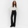 Women's pants minku: classic, black color, size 44