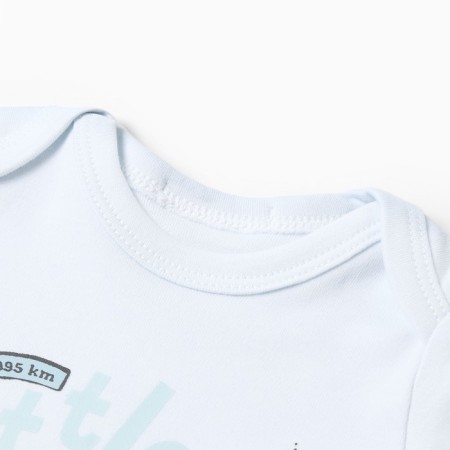 Body baby with short sleeve, blue color, height 62 cm-1