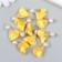 Decor for creativity Textile "Flower with pearls. Yellow" set 10 pcs 2.5 cm