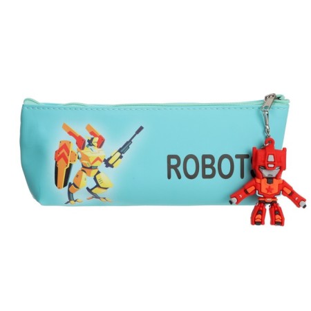 School pencil case on a zipper, with a suspension, "robot", mix-3