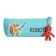 School pencil case on a zipper, with a suspension, "robot", mix