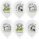 Shar Latex 12 ’’ “Friendly Panda”, Bely, Pastel, 1 tbsp., 5 pcs. Mix