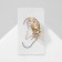 Earrings "Kaffa" set of 3 pcs., Pattern, color gold