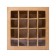 Folding box under 16 sweets with a window, craft, 17.7 x 17.7 x 3.8 cm