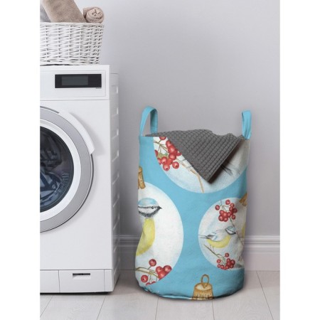Basket for storing things "Tits on a branch", size 35x50 cm
