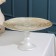 Serving dish "ancient rose", d = 28 cm, on the leg, gold color