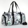 Sports bag with lightning, 2 pockets, long belt, white/green color