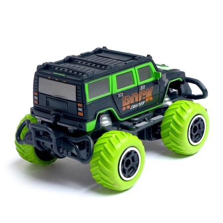 Radio -controlled jeep "graffiti", works on batteries, green color-2