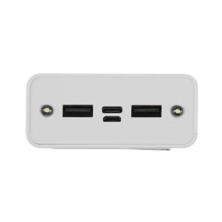 External battery 486, 20,000 mAh, Type-C/Lightning/MicroUSB cables, lantern, white-6