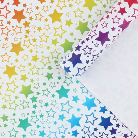 Paper Glossy Paper "Rainbow Stars", 70 x 100 cm