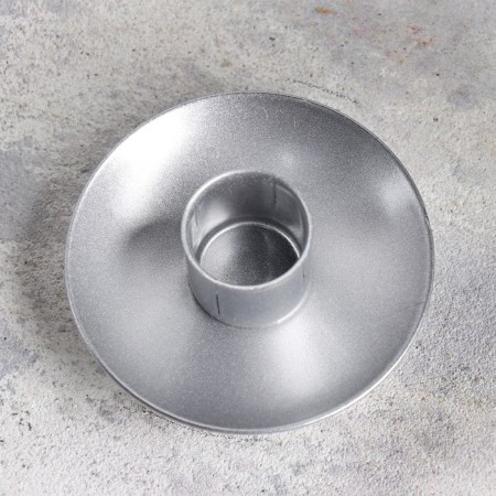 Lotus 2h candlestick for one candle, 7.5x2.5 cm, silver-2