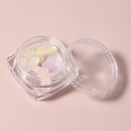 Figures for nail design "Sugar hearts", voluminous, multi -colored-4