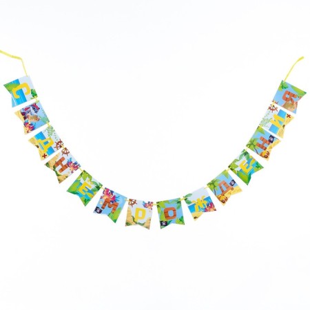 Paper garland with the tape "Treasures of the Pirates"-1