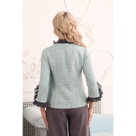 Female jacket, size 46, green color-7