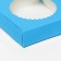 Gift box of the team with a window, 11.5 x 11.5 x 3 cm, blue