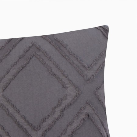 Decorative pillowcase "Ethel" rhombus 42x42 cm, gray-1