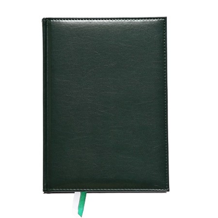 Diary Leduced A5 160 sheets attomex.visa, solid cover of artificial leather with foam rubber, block 70 g/m2, green
