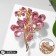 Brooch "Flower" Trilister, pink color in gold