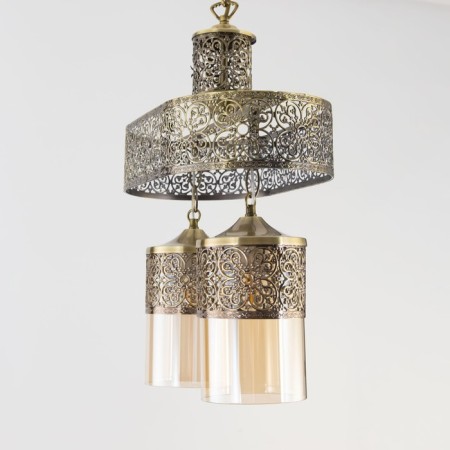 Suspended lamp Citilux "Emir" CL467223, 36x36x48 cm, 2x75W, E27, brown color-8