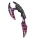 Souvenir weapon knife-kerambit "Tiger", with fingers, length 22 cm