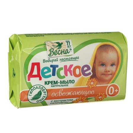 Children's cream soap with calendula extract, 90 g