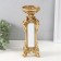 Polystone candlestick for 1 candle "Empire" gold with a mirror 9.5x7x26 cm