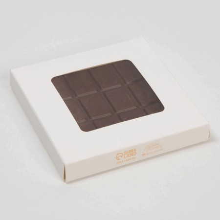 Chocolate box, confectionery packaging, “with love”, with a window, 10.2 x 1.4 x 10.2 cm-1