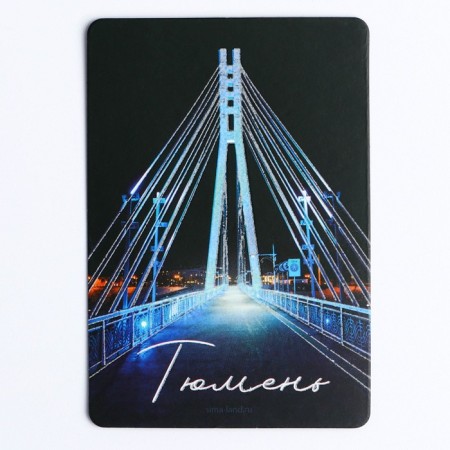 Fluorescent magnet "Tyumen", 8 x 5.5 cm-2