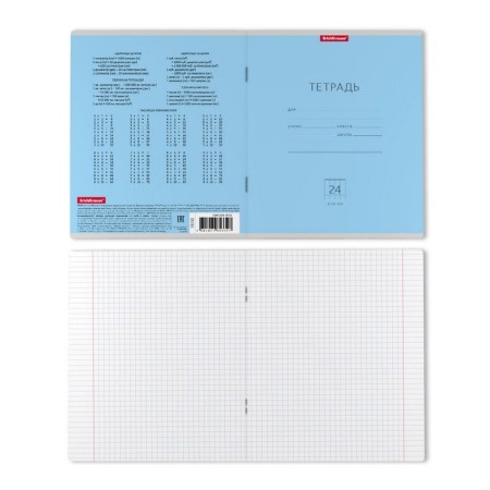 Notebook 24 sheets in the Erichkrause “Classic” cage, covered cardboard, offset block, mix (1 species in the adhesion)-8