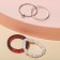 Ring set 4 pieces "Jeepsi", aesthetics, red-white color in silver, size 16-17