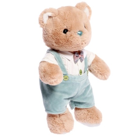 Soft toy "Bear" in green pants, 30 cm-1