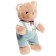 Soft toy "Bear" in green pants, 30 cm