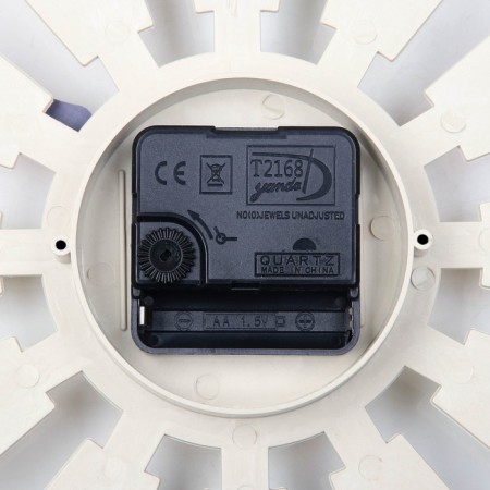Wall clock, series: interior, discrete move, d-25 cm, aa, white-6