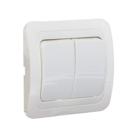 Luazon Lighting "Orion" switch, 10 A, 2 keys, hidden, white-1