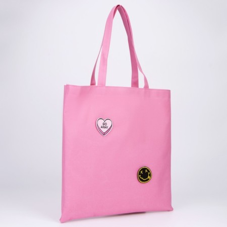 Shoper without lightning, without lining, with Velcro, pink color-3