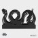 Magistro napkin "Snake", 14 × 4 × 8.5 cm, black color