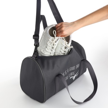 Road bag, textura, small size, color gray-7