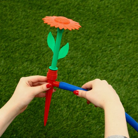 Distant sprayer, 29 cm, peak, fitting under the hose, plastic, mix color, “flower”, Greengo-15