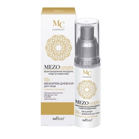 Facial Day cream Bielita Mezocomplex "Comprehensive rejuvenation", age 50+, 50 ml