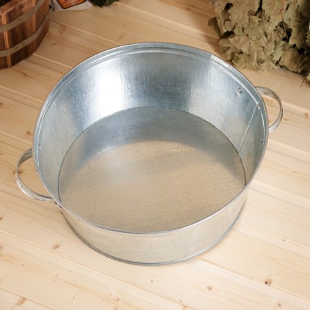 Round pelvis, 13 l, galvanized steel-1