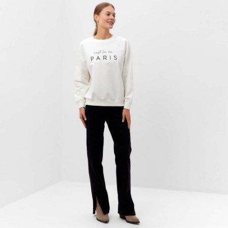 Female sweatshirt, cream color, size 44-46 (m)-1