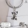 Suspension "Kisa", color silver