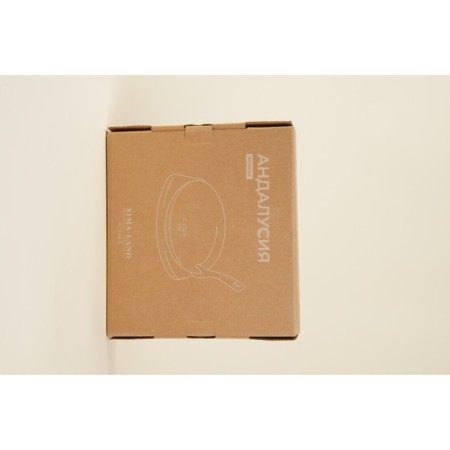 Cast iron pan on a wooden stand Sl Home, D = 22.5 cm, h = 2.5 cm, black color is black-8