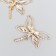 Decor for creativity Metal "Dragonfly" gold, rhinestones 4.3x3.8 cm