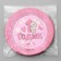 Disposable paper plate "1 year", pink color (18 cm)