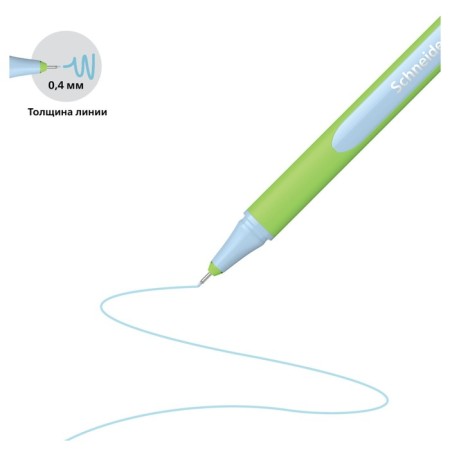 A set of capillary pens 6 colors, Schneider "Line-up Pastel". node 0.4 mm, plastic pencil case, euro suspension-4