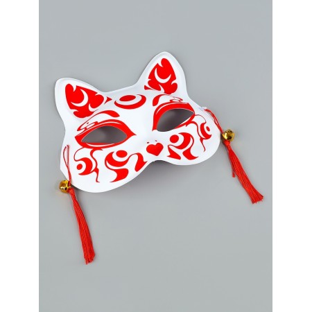 Kitsune carnival mask, red-1
