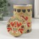 Casket Metal cylinder "Birds and flowers" 7.5x7.5x11 cm